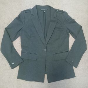 White House Black Market Single Button Womens Black Blazer  SZ 10